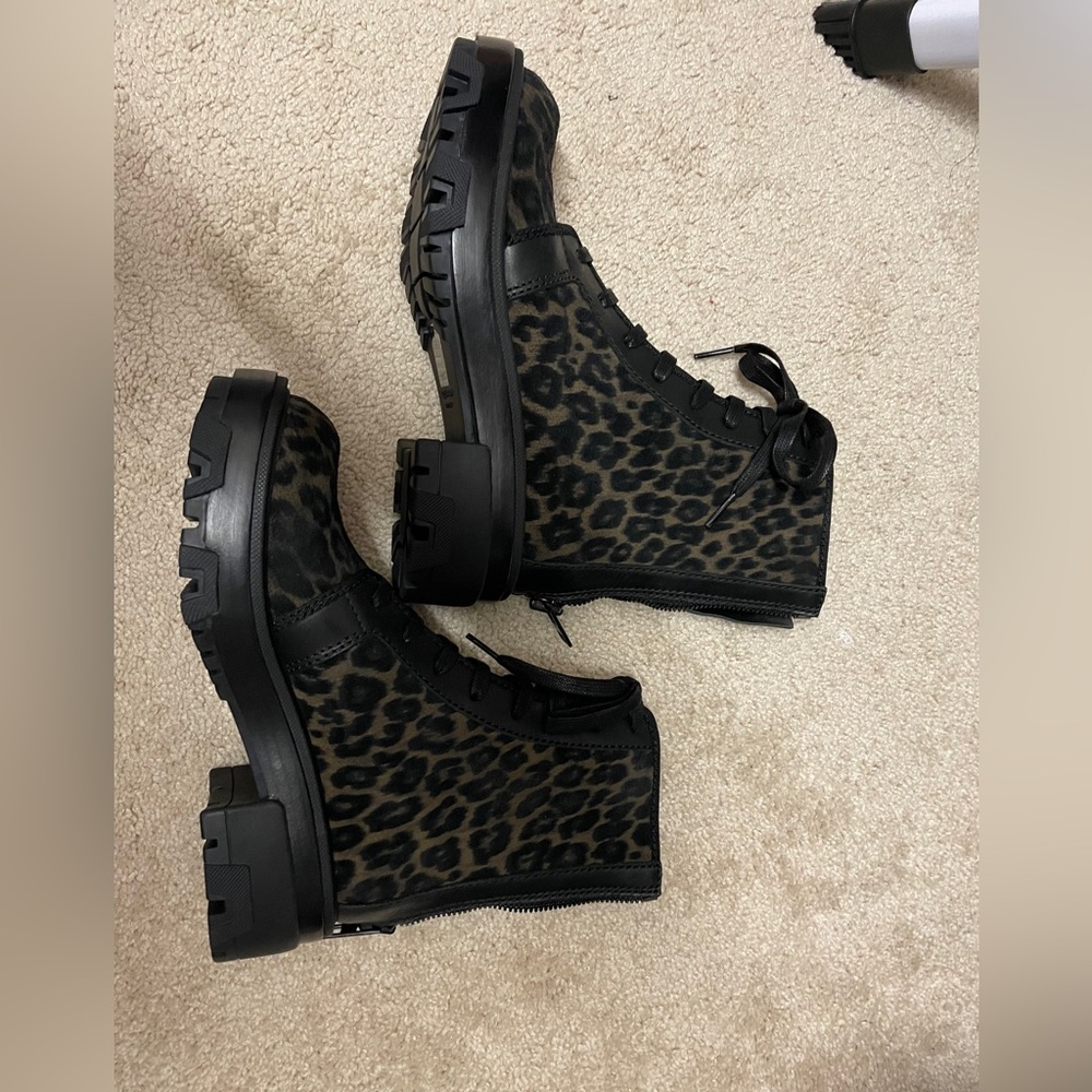 Rag & Bone leopard combat boots